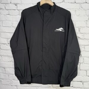 DryJoys by FootJoy Mens M Golf Rain Jacket Longwood College Black Convertible‎